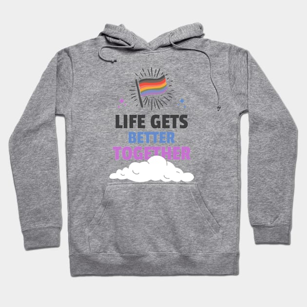 LGBTQ Pride Month T-Shirt Gay Lesbien Queer Trans Community Hoodie by Utopia Shop